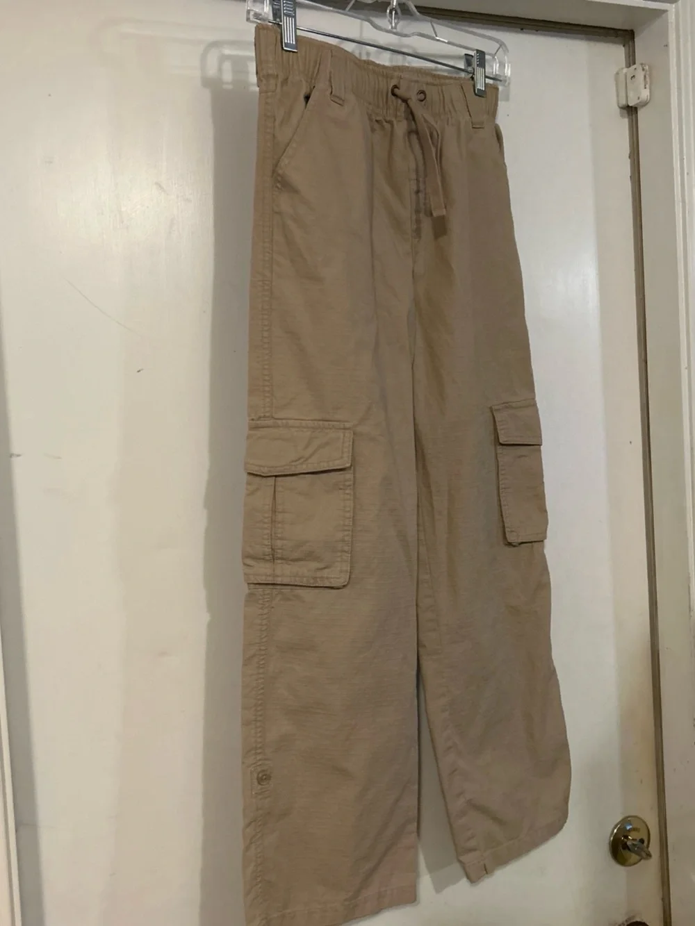 Gymboree Boys' Khaki Cargo Pants with Drawstring Waist